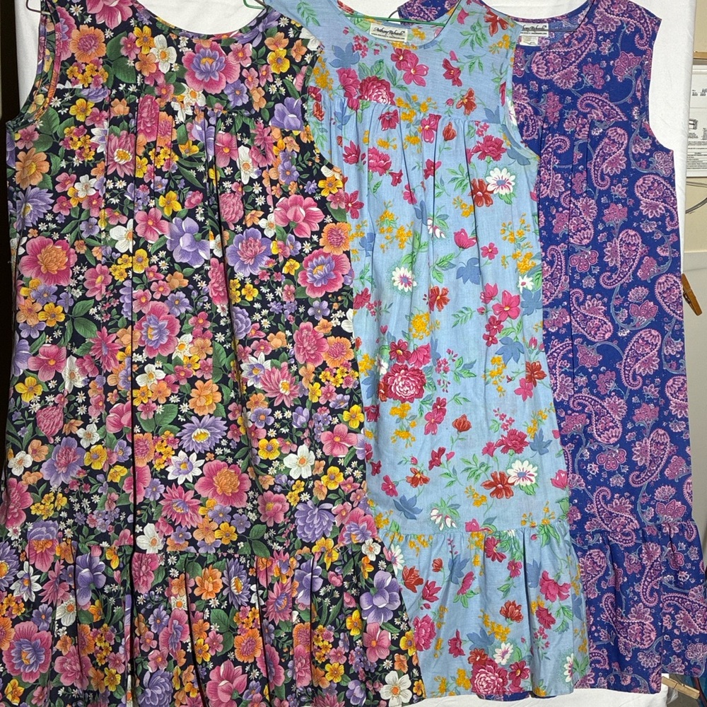 Floral and Paisley Summer Dresses (Set of 3)